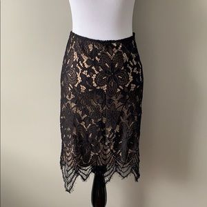 Design Lab Eyelash fringe lace skirt